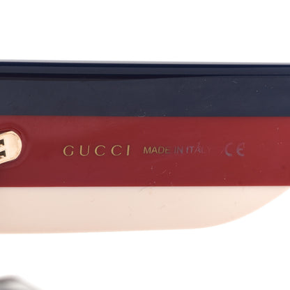 Gucci Acetate Web Oversized Frame Rectangle Sunglasses GG0276S Black Multicolor 6 of 8