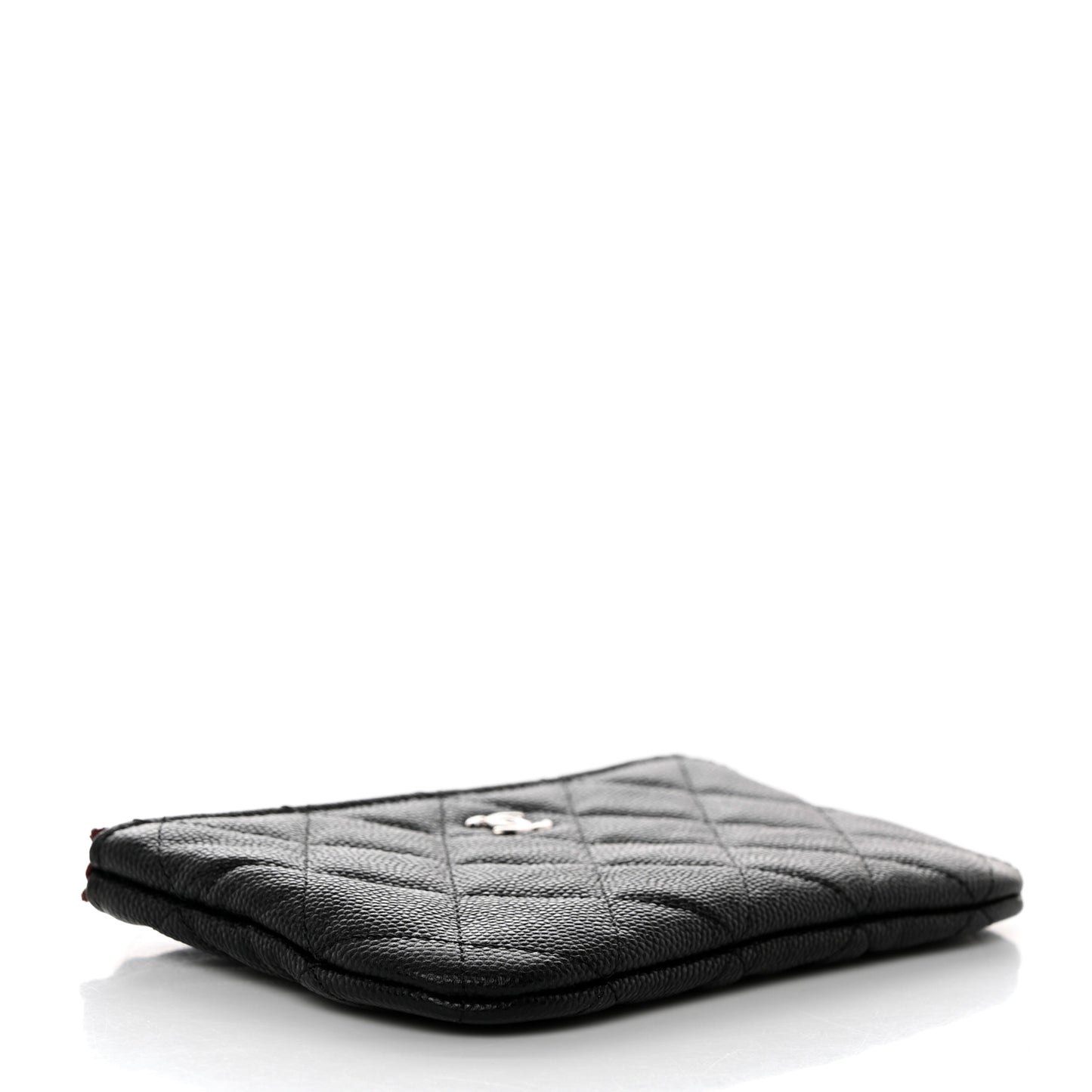 Caviar Quilted Small Cosmetic Case Black
