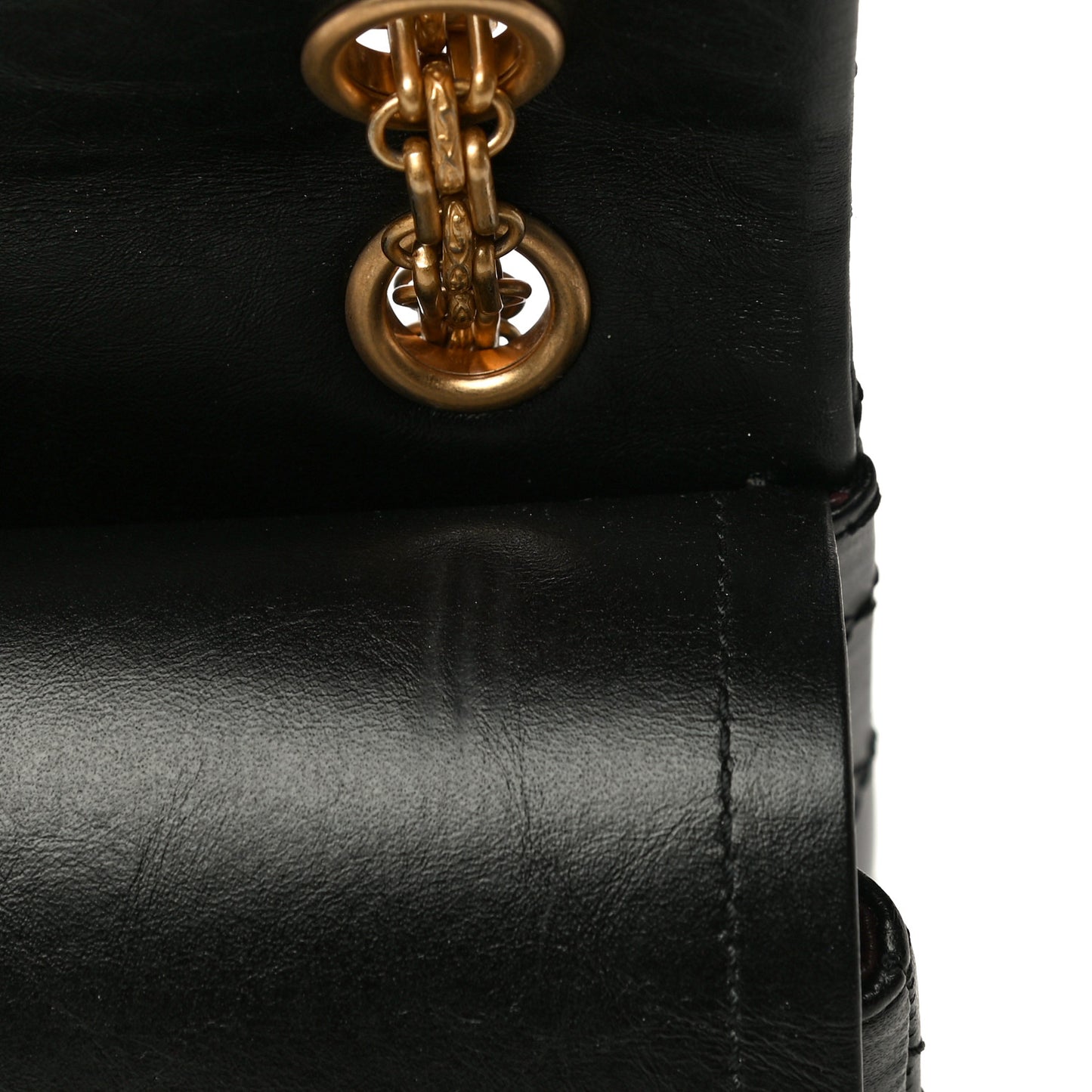 Aged Calfskin Quilted 2.55 Reissue 225 Flap Black
