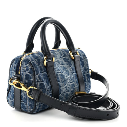 Christian Dior Denim Oblique Nano Groove 17 Bag Blue 3 of 12