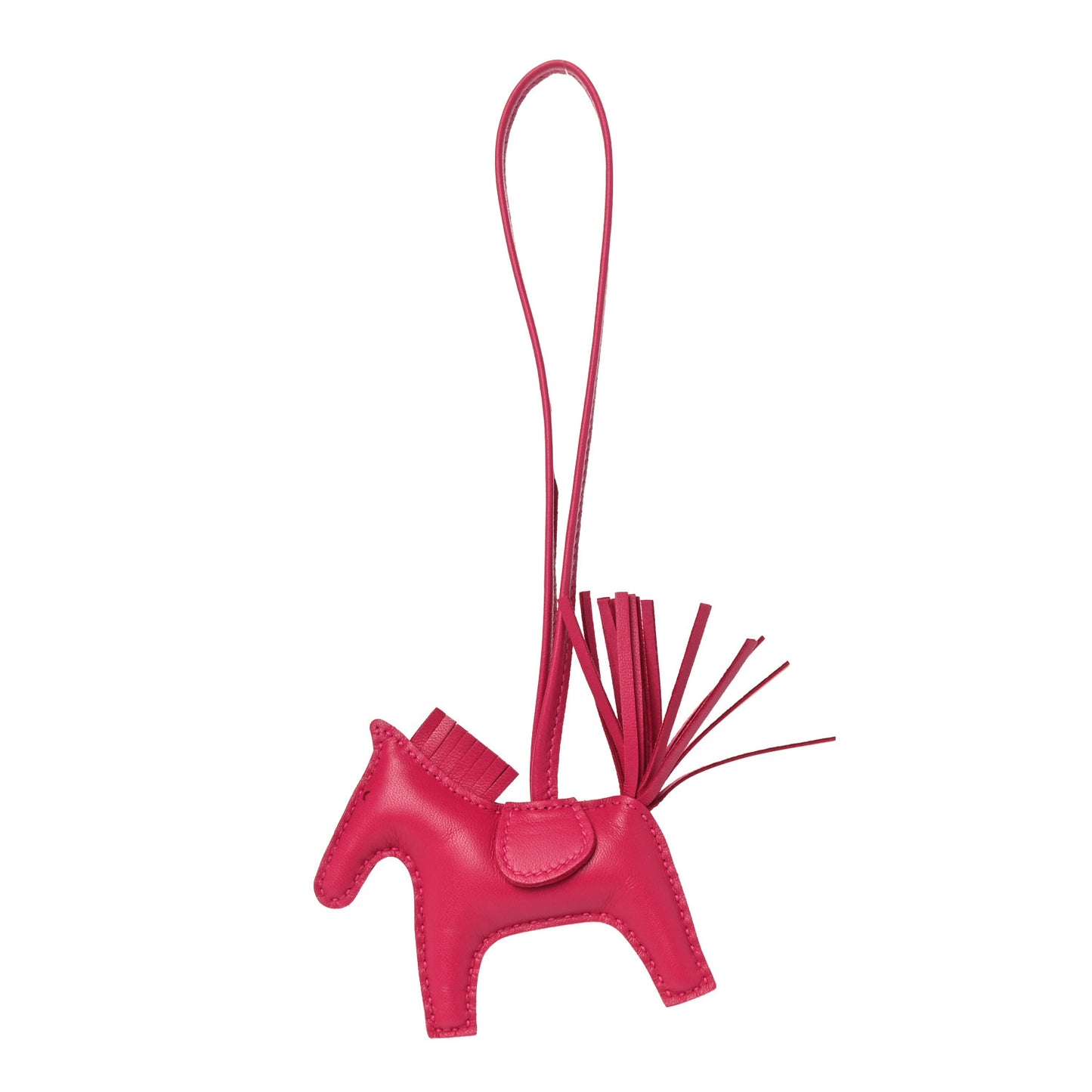 Milo Lambskin Grigri Rodeo Horse Bag Charm PM Rose Mexico