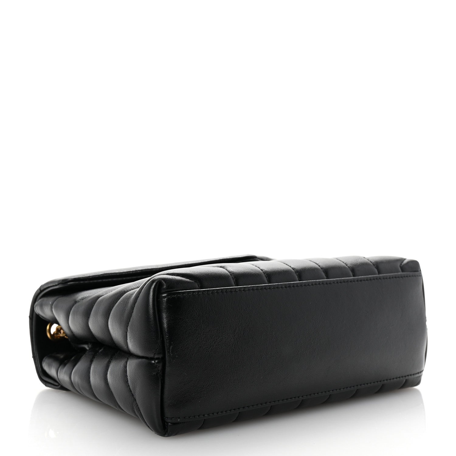 Saint Laurent Calfskin Y Quilted Monogram Small Loulou Chain Satchel Black 4 of 10