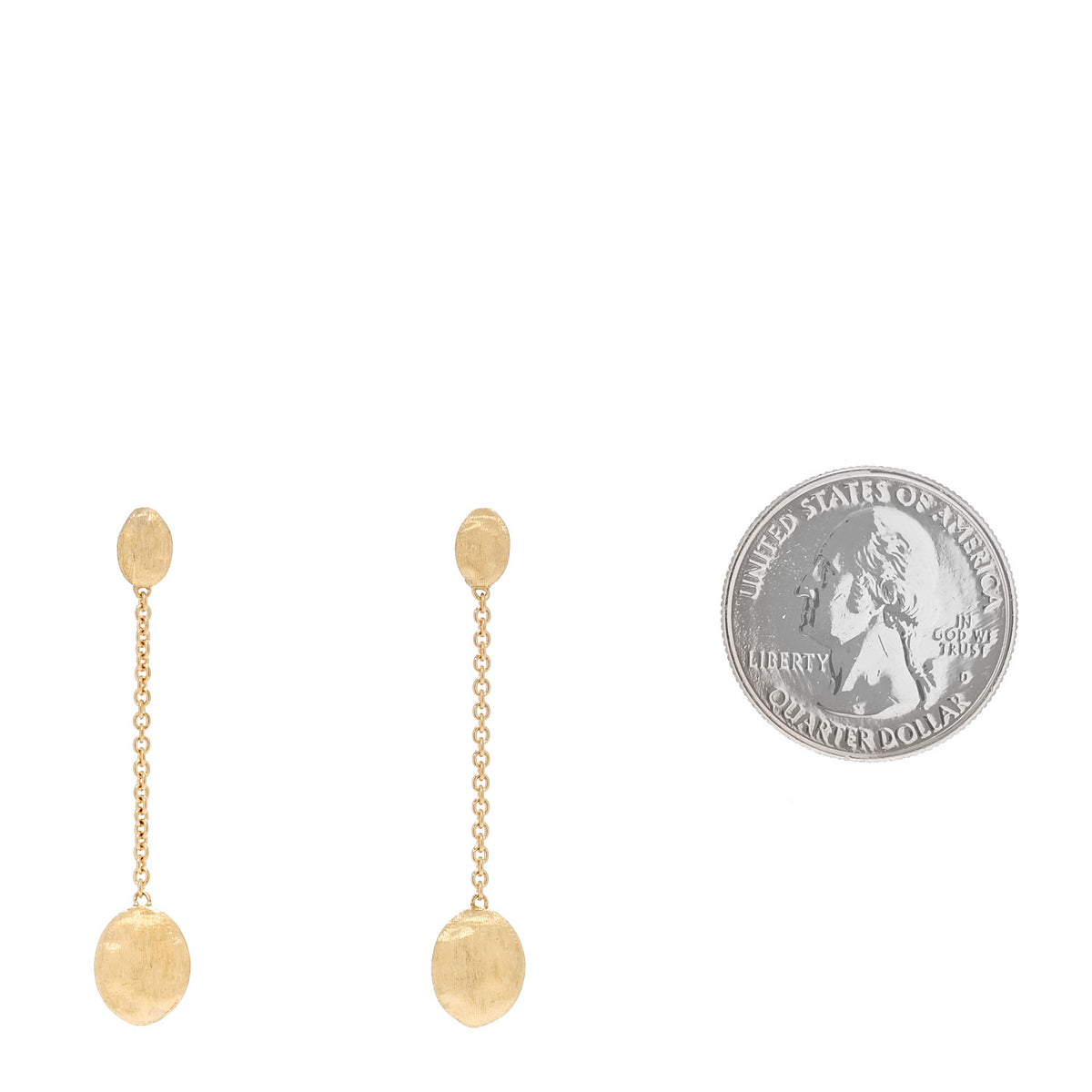 18K Yellow Gold Siviglia Single Strand Drop Earrings