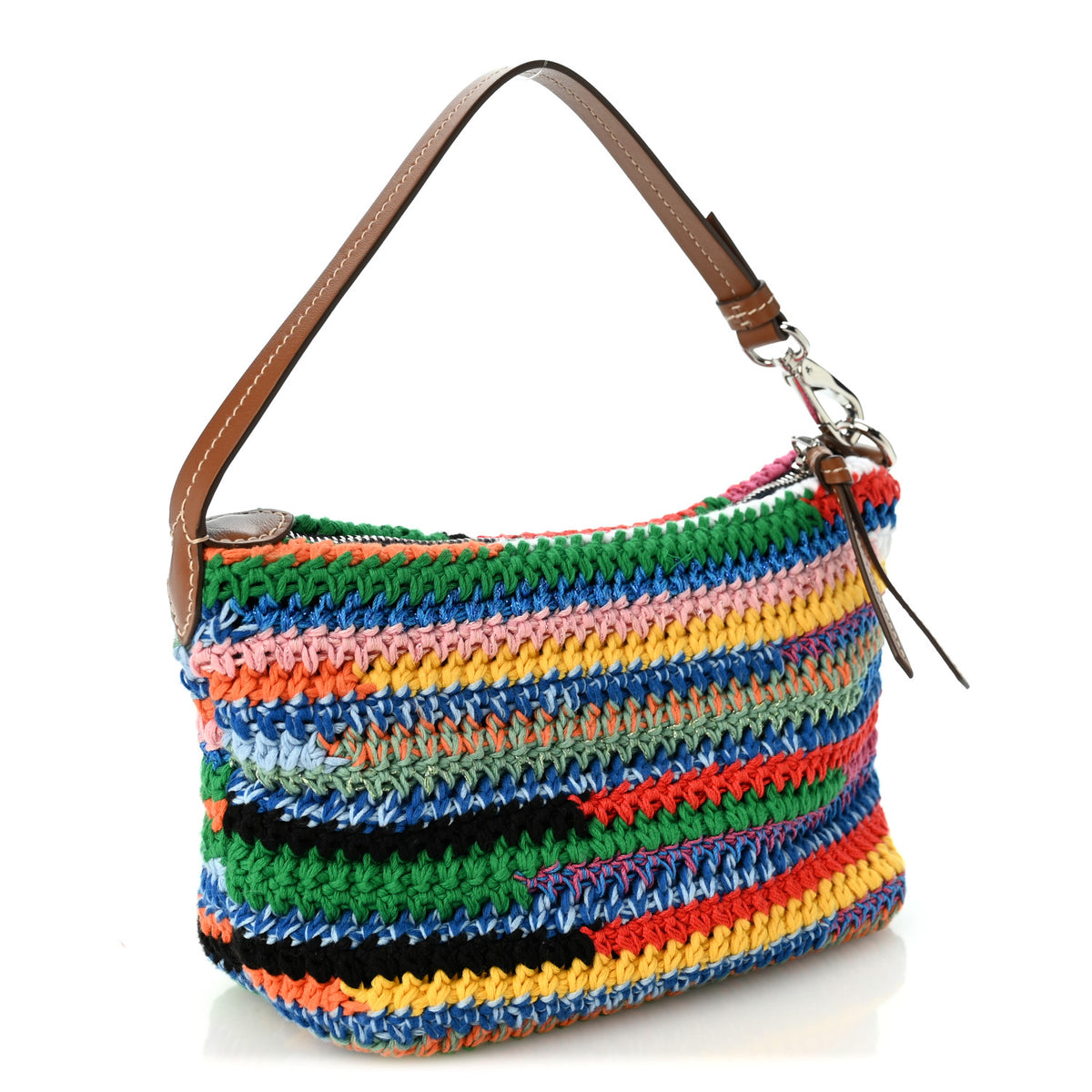 Miu Miu Fabric Crochet Pouch Multicolor 3 of 9