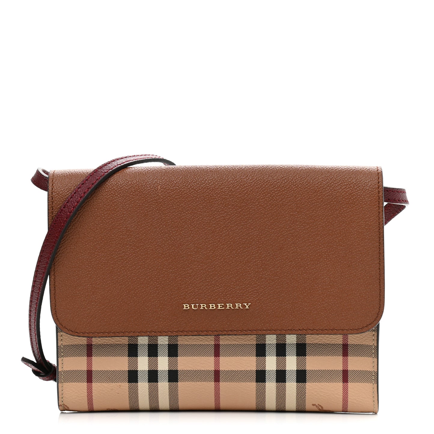 Haymarket Check Small Loxley Crossbody Bright Toffee