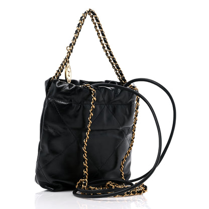 Chanel Shiny Calfskin Quilted Mini Chanel 22 Black 3 of 9