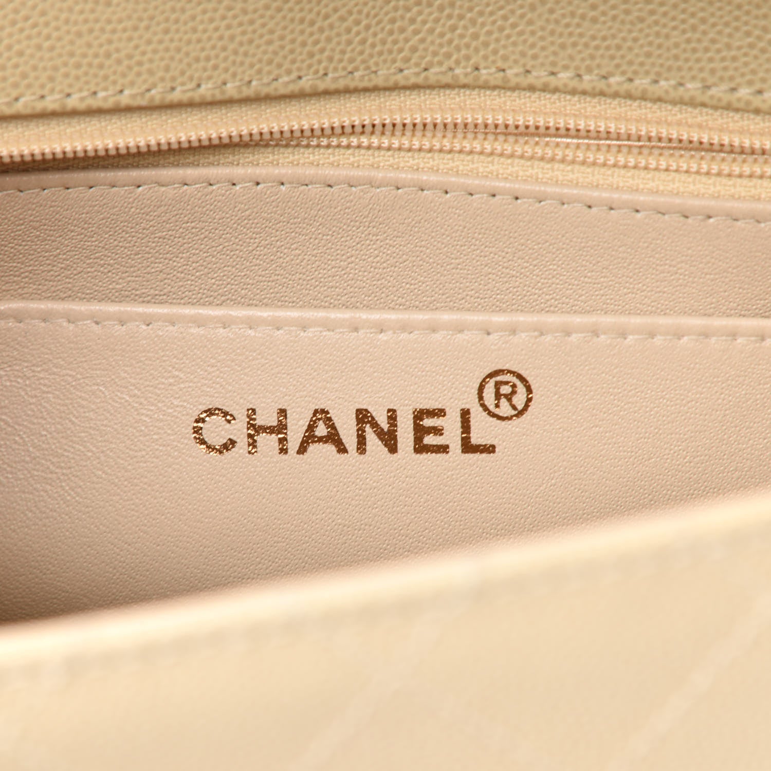 Chanel Caviar Stitch Medium Single Flap Beige Clair 6 of 15