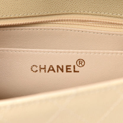 Chanel Caviar Stitch Medium Single Flap Beige Clair 6 of 15