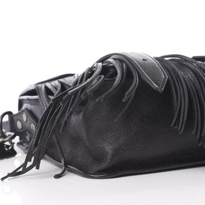 Proenza Schouler Lambskin Tiny Fringe Lux PS1 Satchel Black 8 of 9