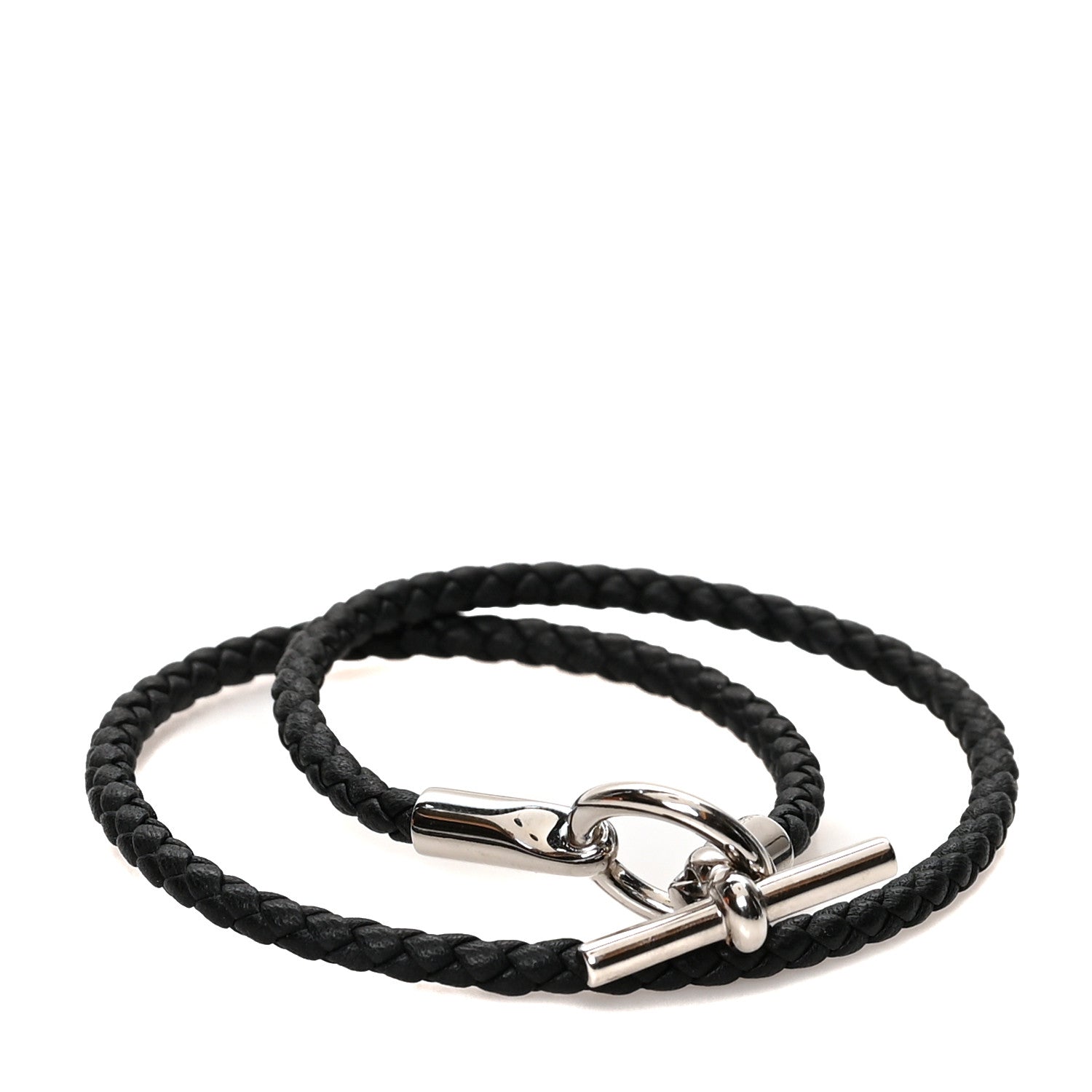 Hermes Swift Double Tour Glenan Bracelet T2 Black 1 of 6