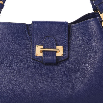 Tom Ford Grained Calfskin Sedgwick Medium Zipper Tote Cobalt 6 of 12