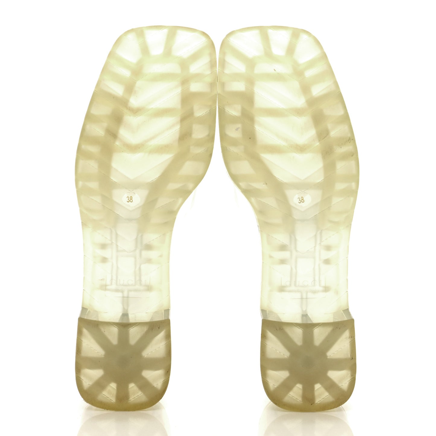 Rubber Gucci Logo Womens Platform 20/60mm Slide Sandals 38 Transparent