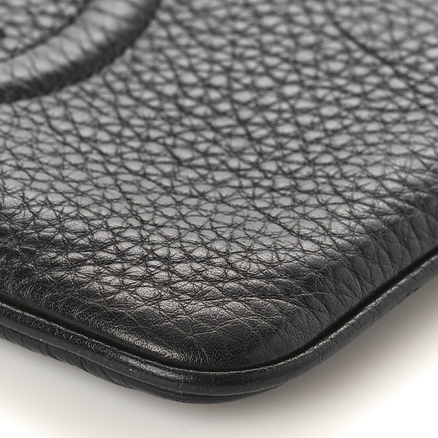 Pebbled Calfskin Soho Wristlet Black