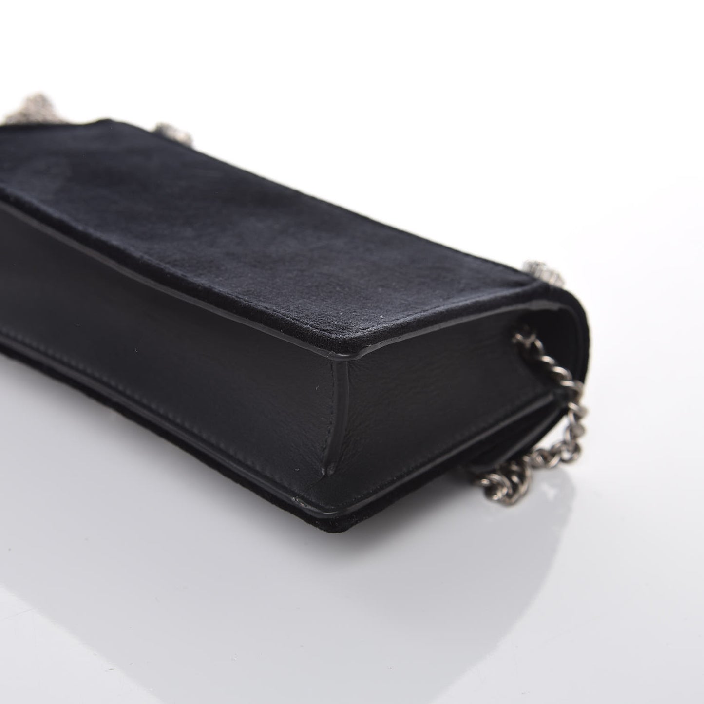 Velvet Crystal Super Mini Dionysus Shoulder Bag Black