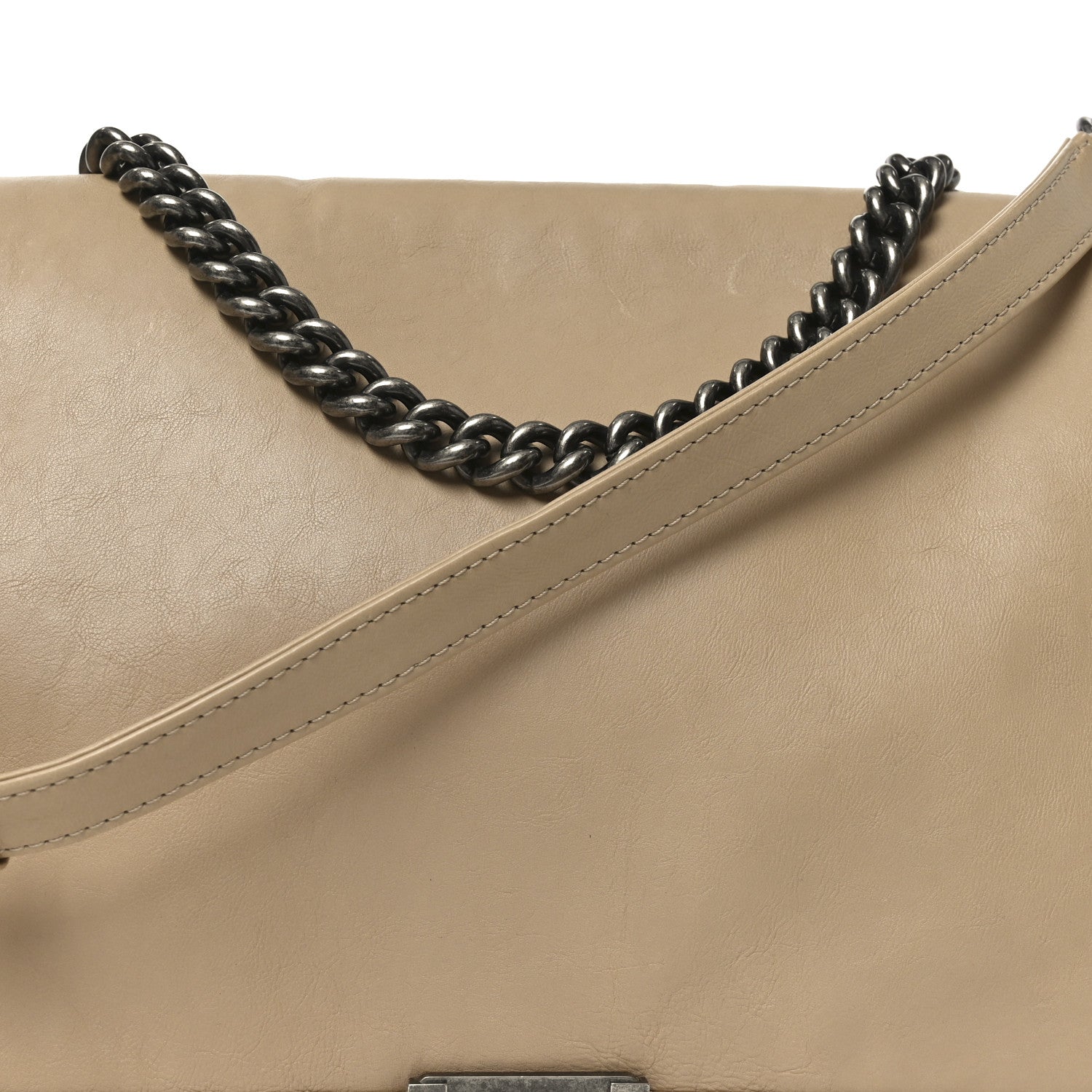 Chanel Calfskin Large Boy Reverso Flap  Beige 8 of 10