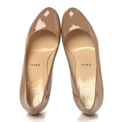 Christian Louboutin Patent New Simple 100 Pumps 37 Nude 2 of 9