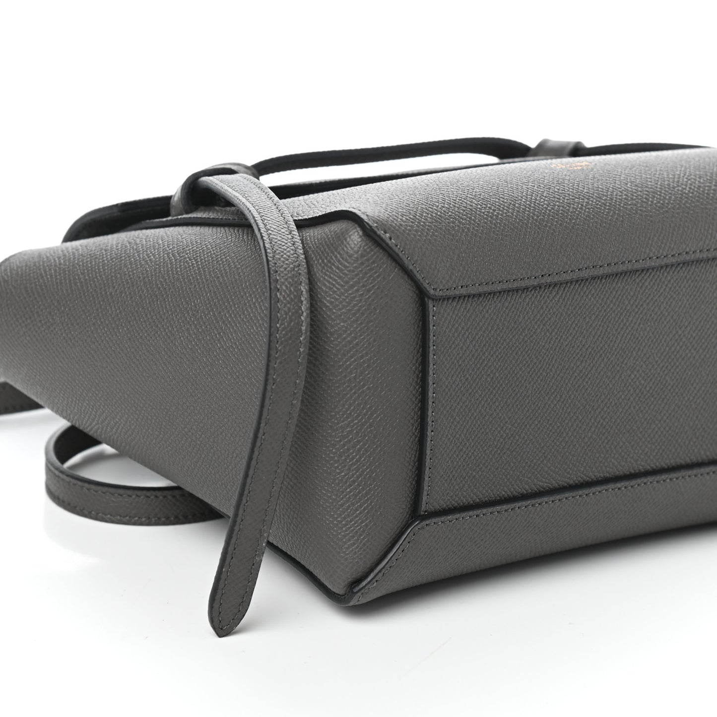 Grained Calfskin Nano Belt Bag Grey