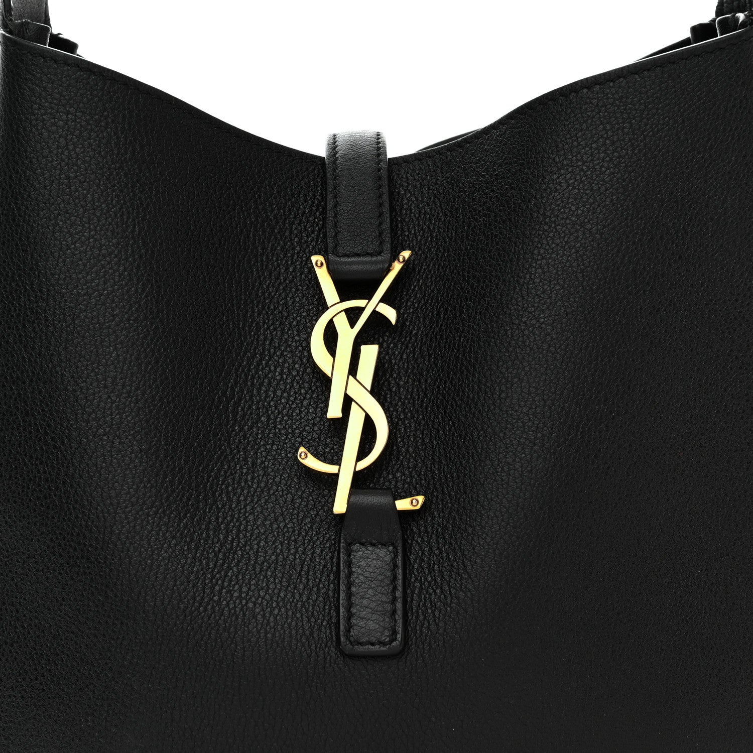 Saint Laurent Smooth Calfskin Small Le 5 A 7 Soft Hobo Black 8 of 13
