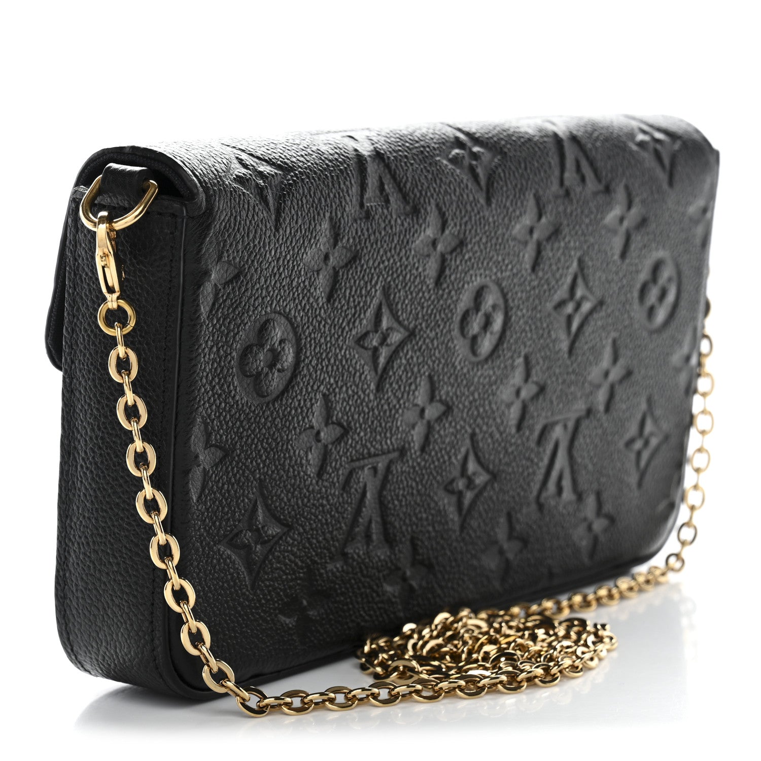 Louis Vuitton Empreinte Pochette Felicie Chain Wallet Black 4 of 11