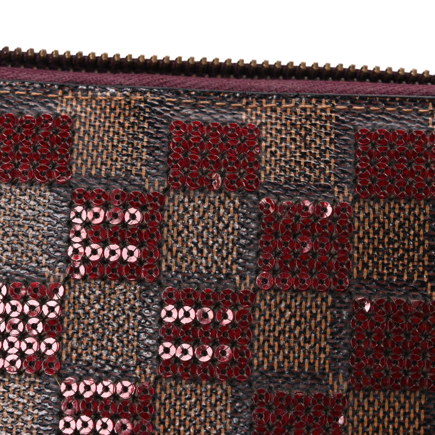 Louis Vuitton Damier Paillettes Zippy Wallet Red 8 of 8