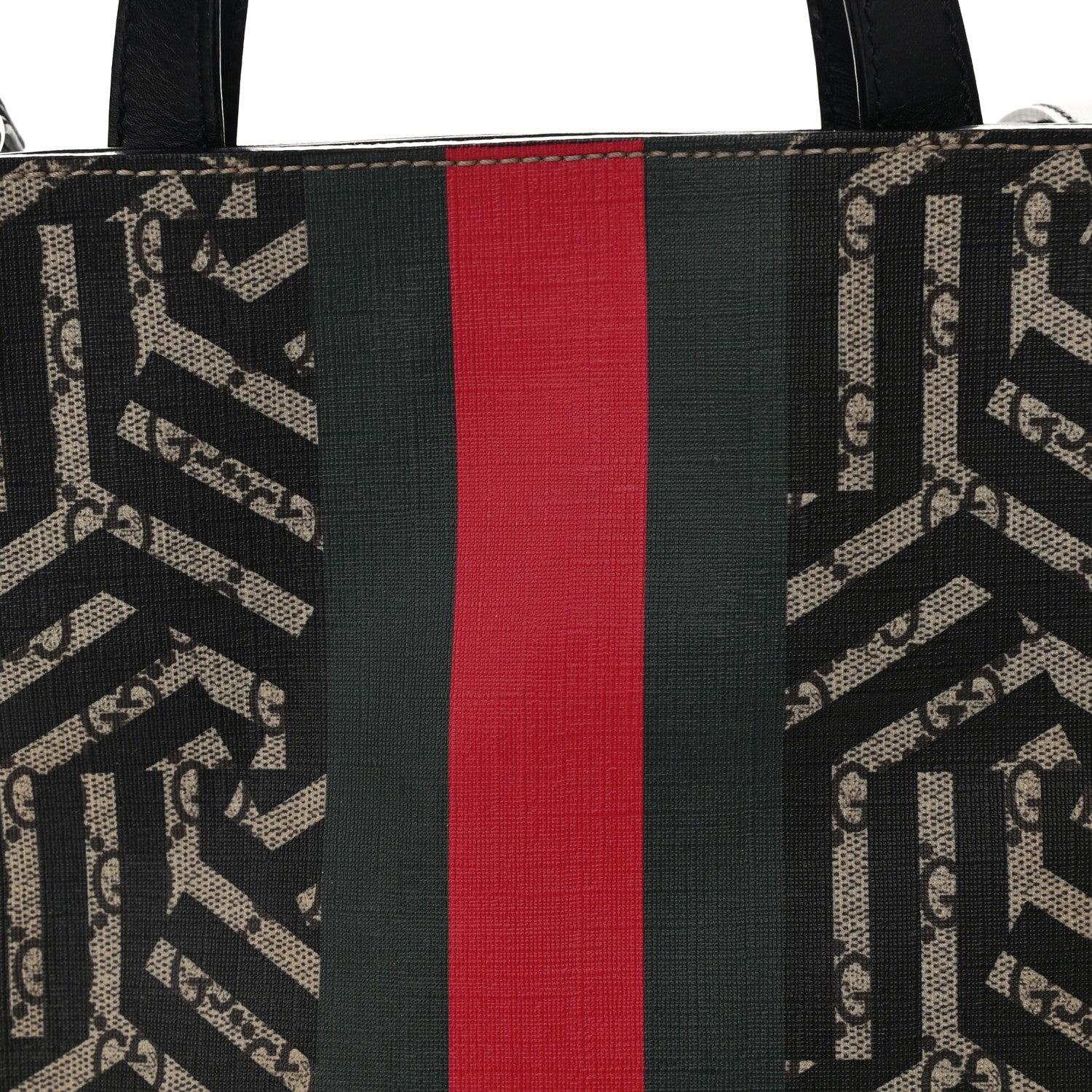 Gucci GG Supreme Monogram Caleido Web Vertical Tote Black 7 of 11