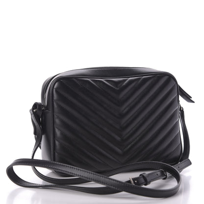 Saint Laurent Calfskin Matelasse Monogram Lou Camera Bag Black 3 of 9