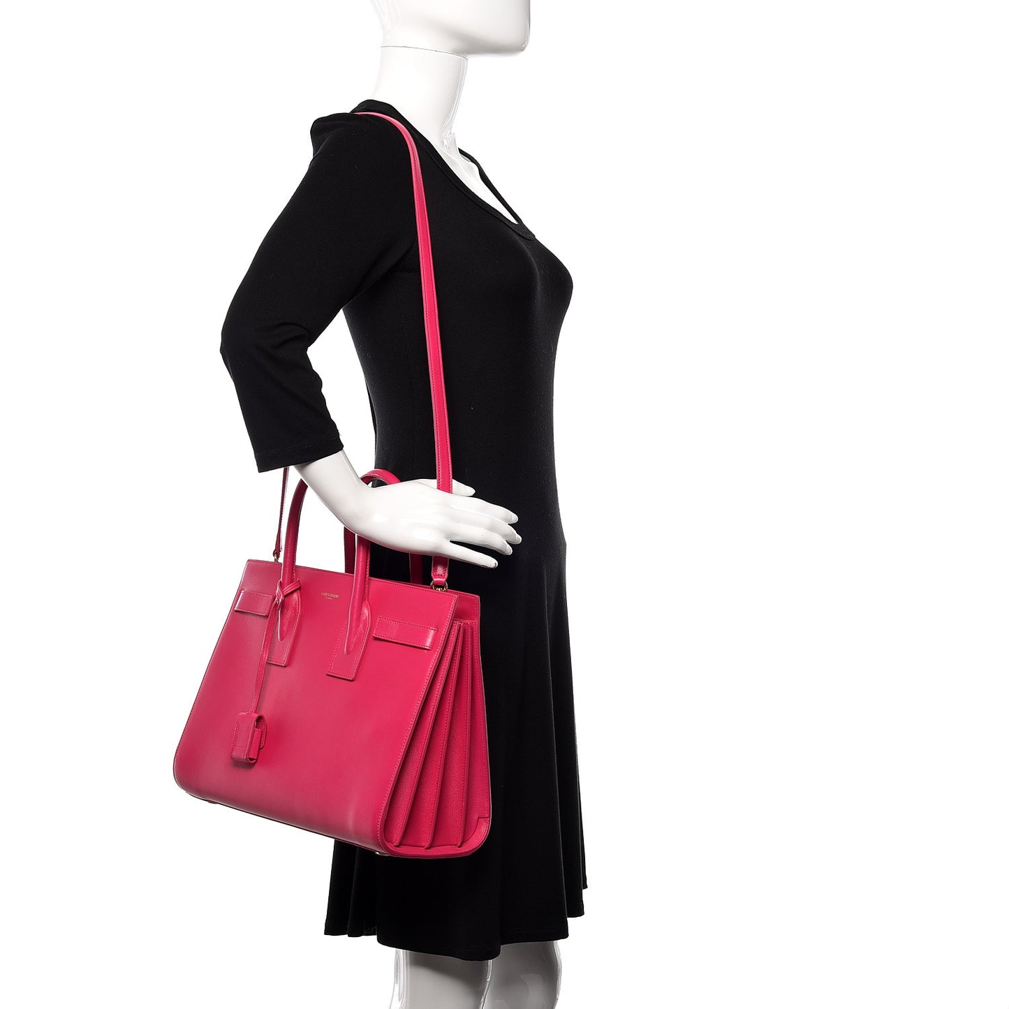 Calfskin Small Sac De Jour Lipstick Fuchsia