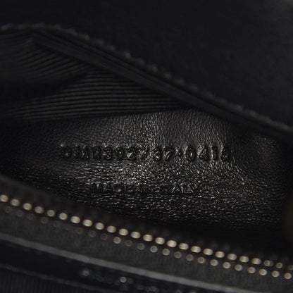 Saint Laurent Sheepskin Matelasse Chevron Monogram Medium College Bag Black 7 of 7
