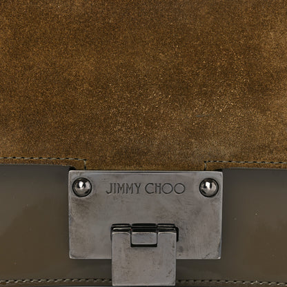 Jimmy Choo Suede Patent Mini Rebel Crossbody Brown 8 of 16