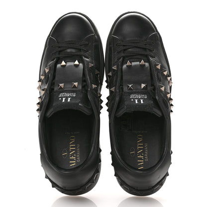 Valentino Garavani Calfskin Rockstud Untitled Open Sneakers 38.5 Black 2 of 10