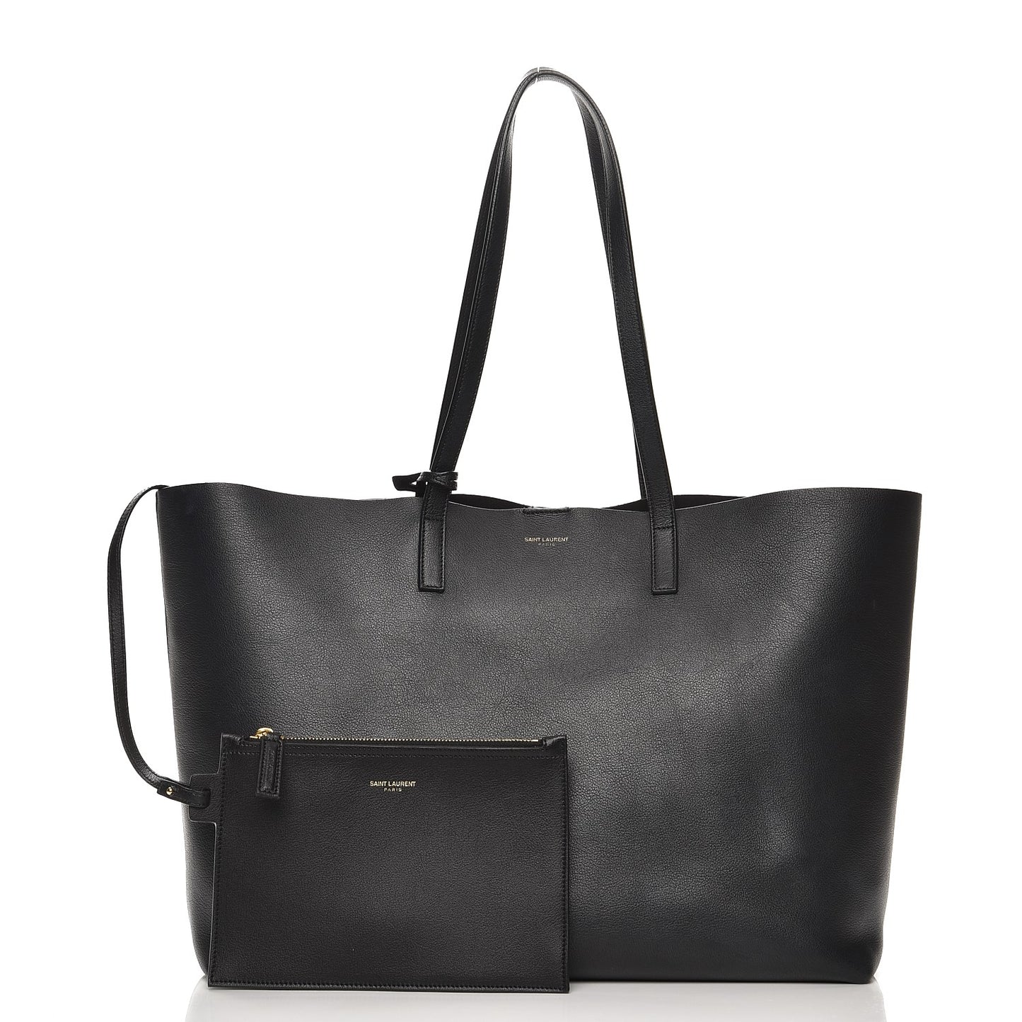 Calfskin Large Shopping Tote Black