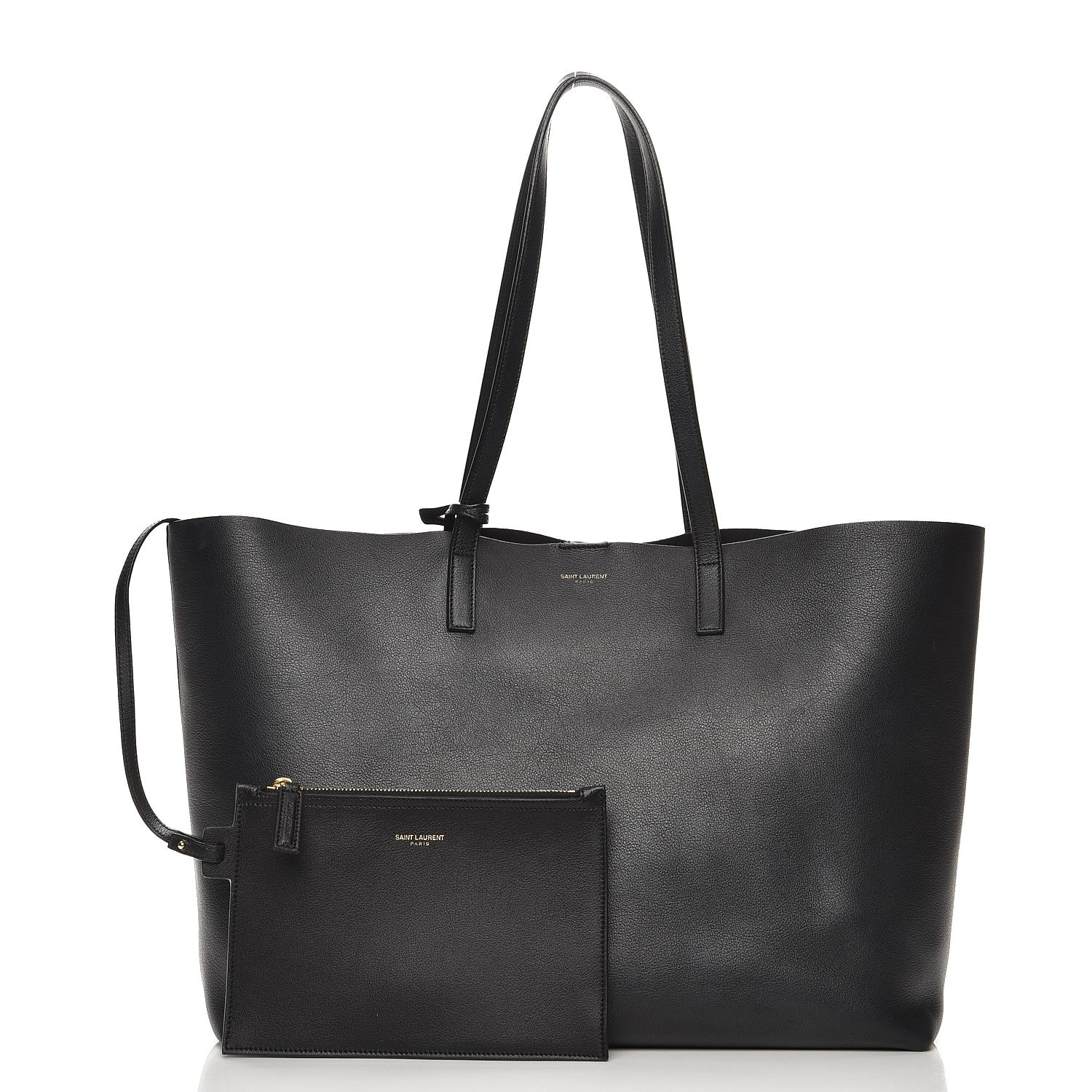 Saint Laurent Calfskin Large Shopping Tote Black 3 of 10