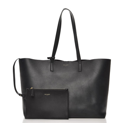 Saint Laurent Calfskin Large Shopping Tote Black 3 of 10