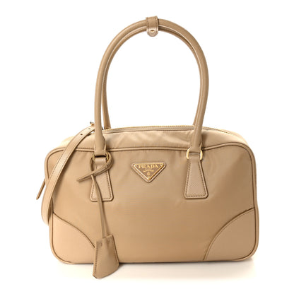 Prada Re-Nylon Saffiano Medium Re-Edition 1978 Two Handle Bag Cammello 1 of 12