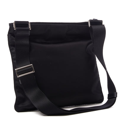 Prada Nylon Vela Flat Messenger Bag Black 2 of 8