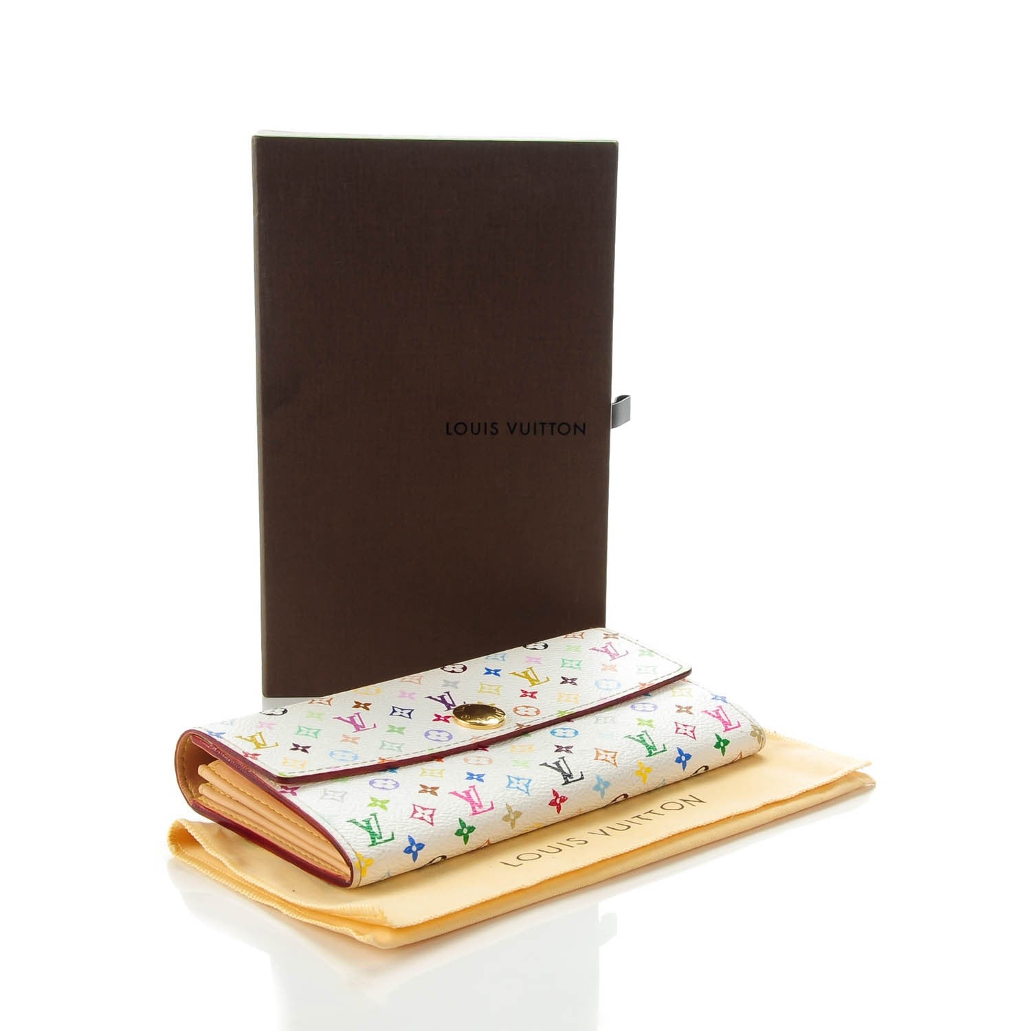 Louis Vuitton Monogram Multicolor Sarah Wallet White 4 of 8