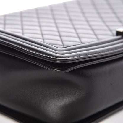 Chanel Lambskin Quilted Large Boy Flap Black 9 of 13