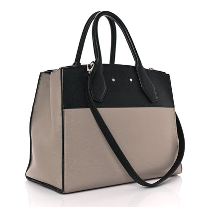 Louis Vuitton Taurillon City Steamer MM Black Beige 3 of 10