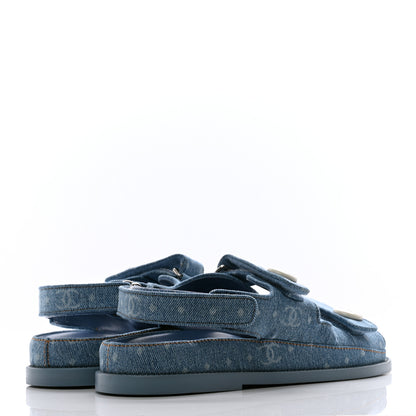 Chanel Denim CC Dad Sandals 40 Light Blue 4 of 8
