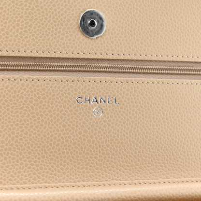 Chanel Caviar Quilted Wallet on Chain WOC Beige 6 of 12