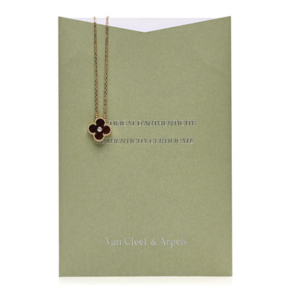 Van Cleef & Arpels 18K Rose Gold Diamond Bulls Eye Vintage Alhambra Pendant Necklace 5 of 5