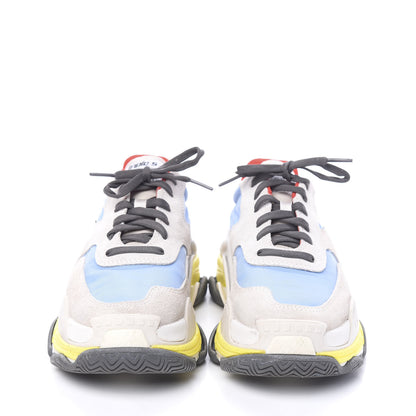 Balenciaga Nylon Suede Womens Triple S 2.0 Sneakers 37 Gris Bleu Rouge 2 of 9
