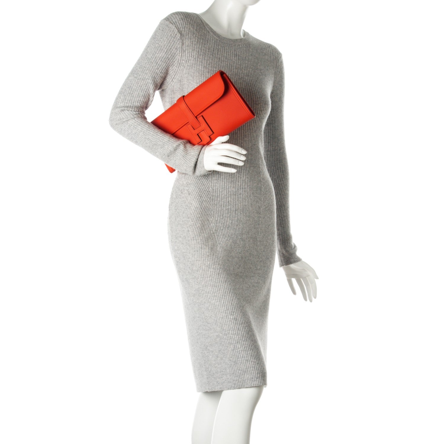 Hermes Swift Jige Elan 29 Clutch Capucine 2 of 7