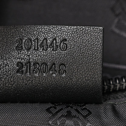 Gucci Guccissima Medium Flat Messenger Bag Black 7 of 11