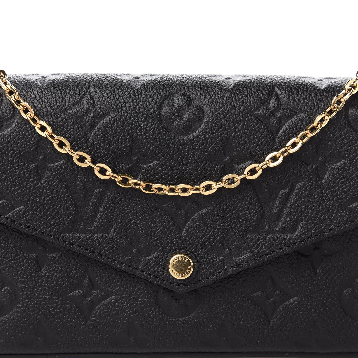 Louis Vuitton Empreinte Pochette Felicie Chain Wallet Black 10 of 11