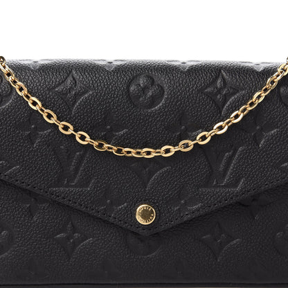 Louis Vuitton Empreinte Pochette Felicie Chain Wallet Black 10 of 11
