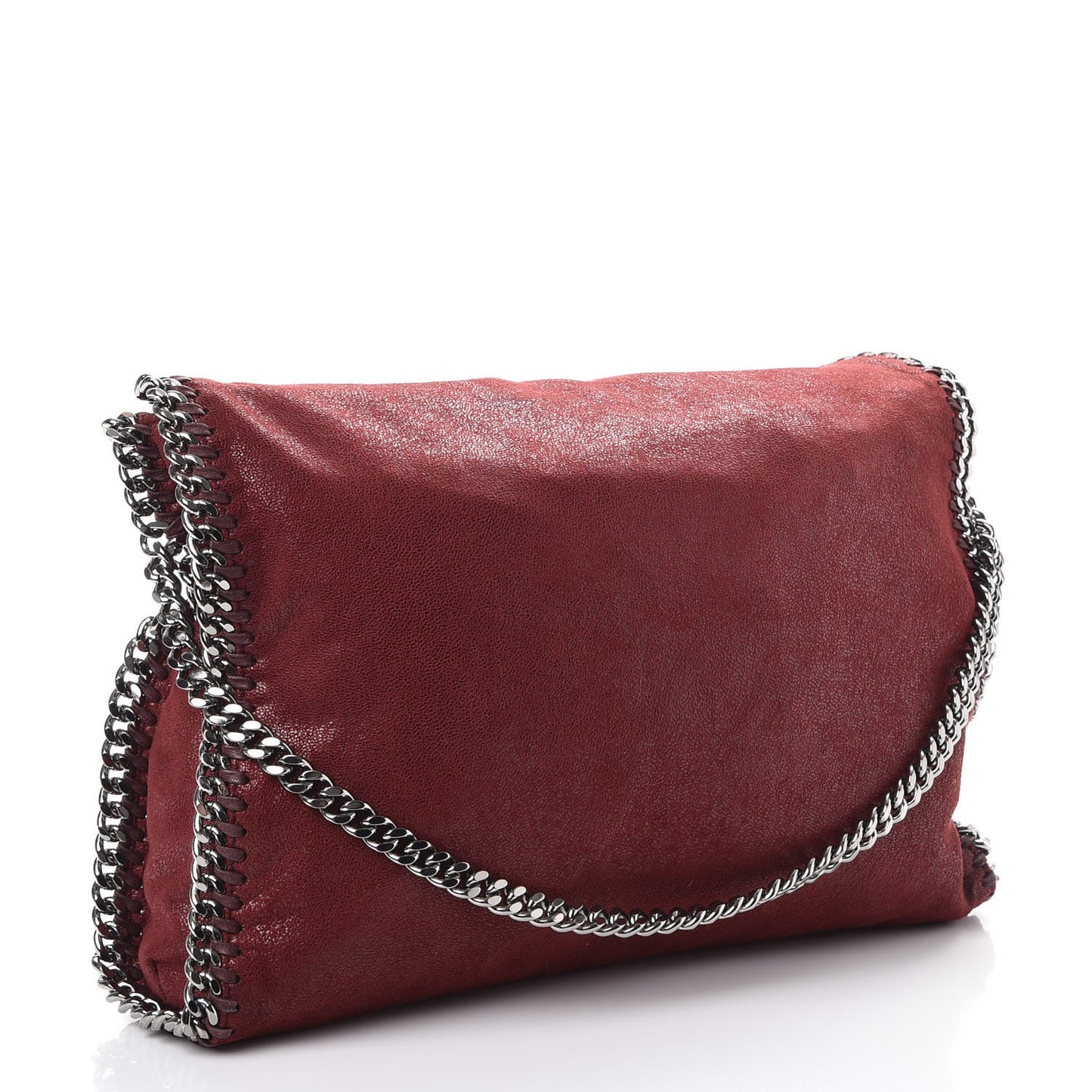 Shaggy Deer Falabella Fold Over Tote Plum