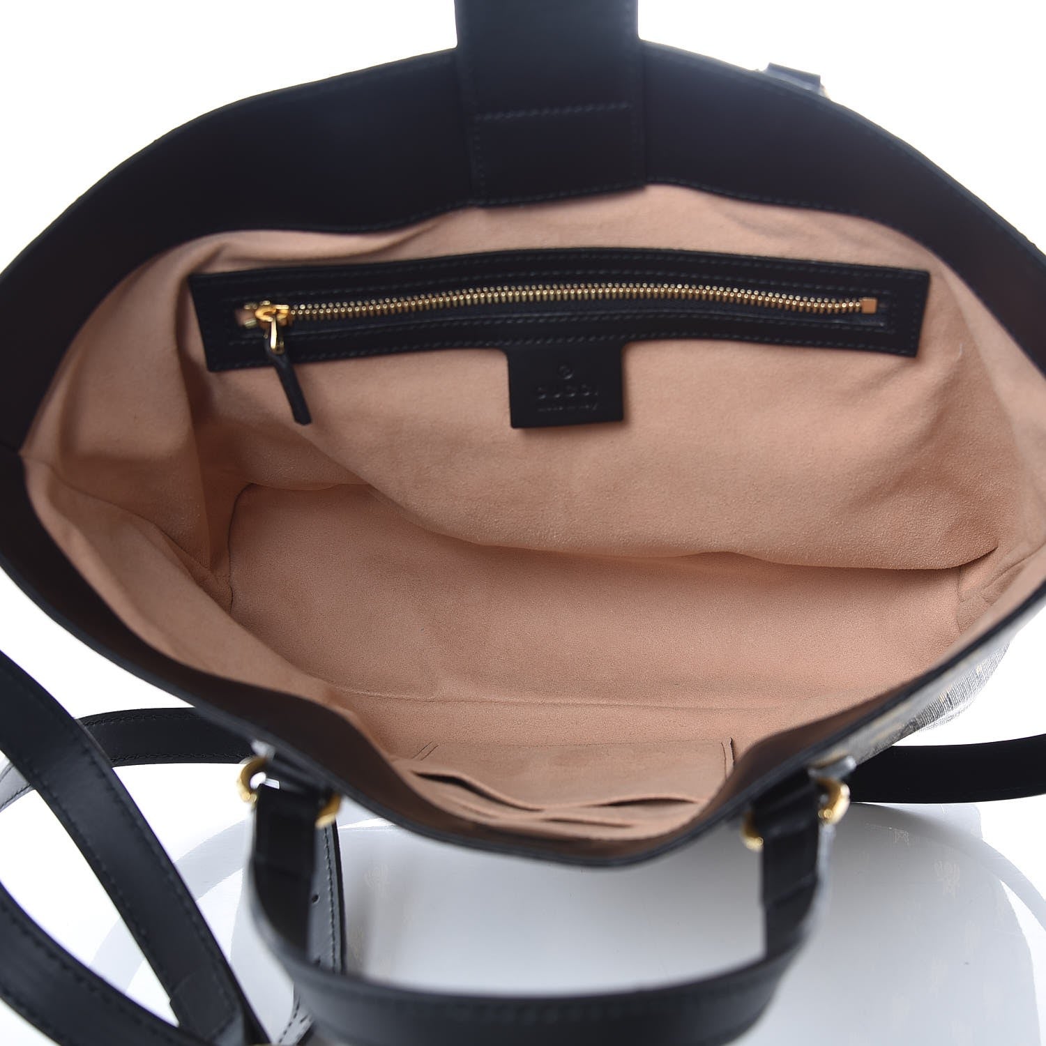Gucci Soft GG Supreme Monogram Bees Small Crossbody Tote Beige Oro Black 5 of 7