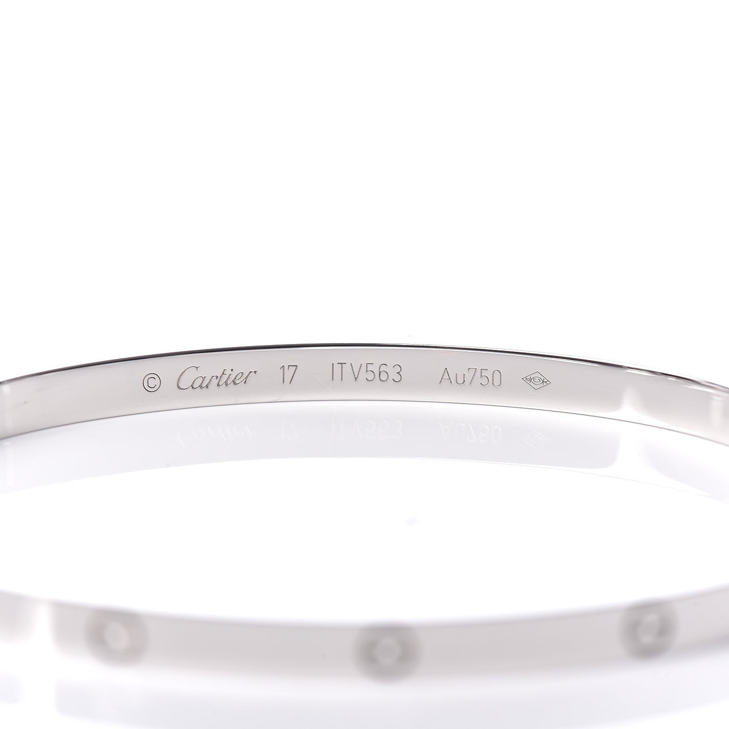 Cartier 18K White Gold Small LOVE Bracelet 17 4 of 4