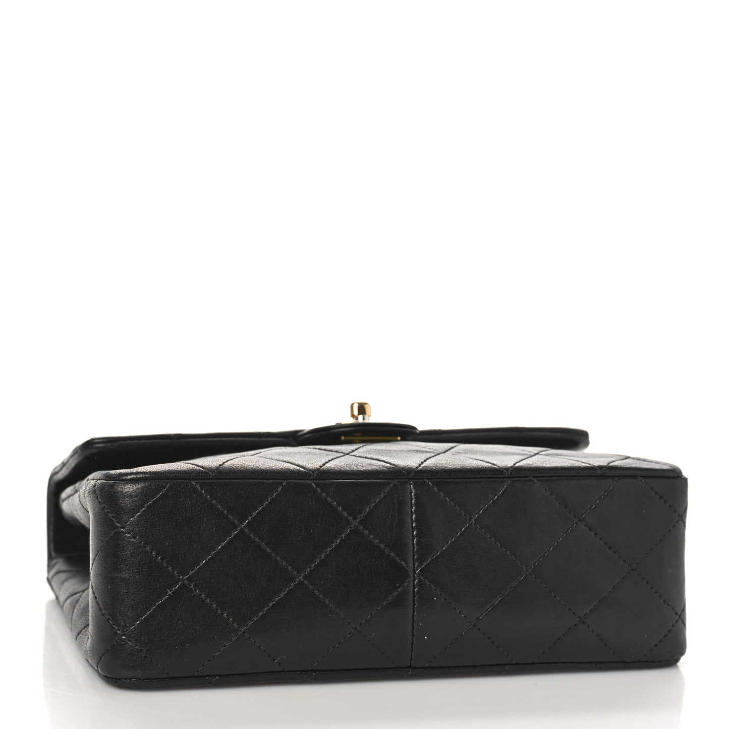 Lambskin Quilted Mini Square Flap Bag Black